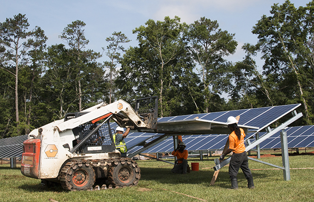 Installing solar panels